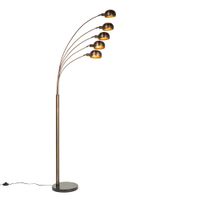 lampara de pie bronce oscuro oro 5 luces