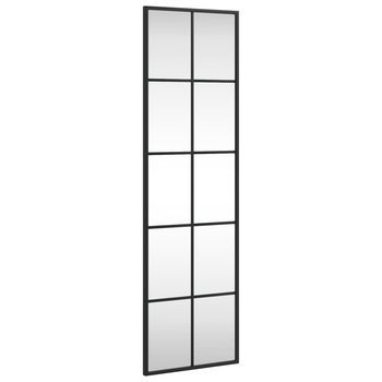Espejo De Pared Rectangular De Hierro Negro 30x100 Cm Vidaxl