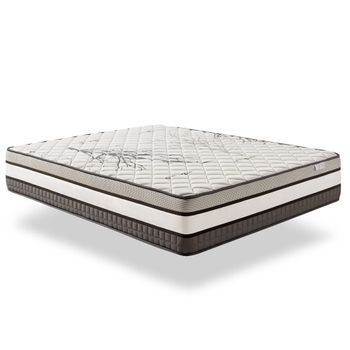 Colchón Solar 140x200x30 Cm - Viscoelástico - Muelles Ensacados + Espuma Visco - Híbrido - Transpirable & Reversible - Muy Grueso
