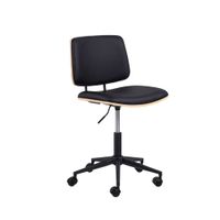 silla de oficina en simil cuero - negro