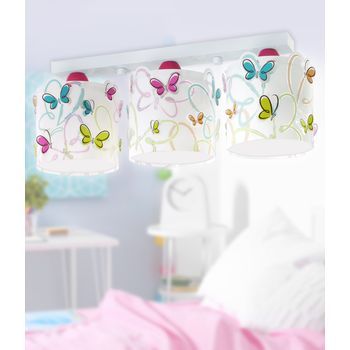 Plafón De Techo 3 Luces Butterfly Mariposas