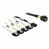 cable adaptador delock 85732 mini sas hd sff-8643 a 4x sata 6 gbs 1 m