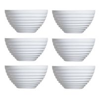 set 6 boles vidrio opal blanco 13 cm
