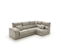 sofa chaise longue - rinconera reclinable y deslizante cosima  gris derecha