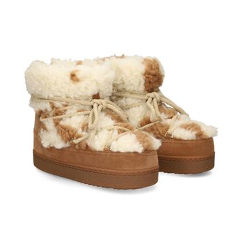 Inuikii Botines Planos Mujer - Marrón Talla 39