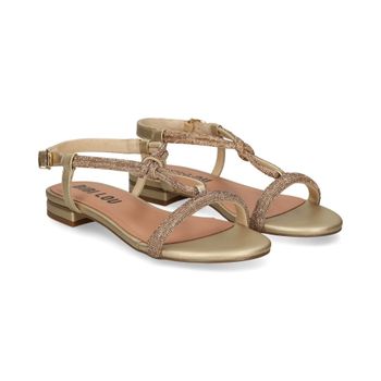 Bibi Lou Sandalias Planas Mujer - Dorado Talla 38
