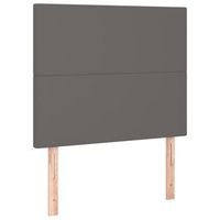 juego de 2 cabeceros cama  panel de cabecera de cuero sintetico gris 90x5x7888cm