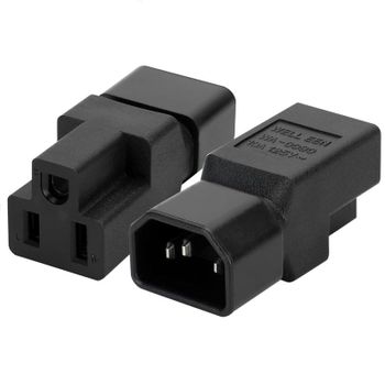 Adaptador Alimentacion C14 Macho A Nema 5-15r Negro