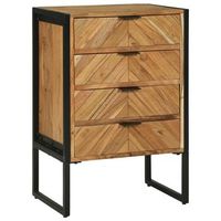 vidaxl aparador 50 x 35 x 75 cm madera maciza de acacia
