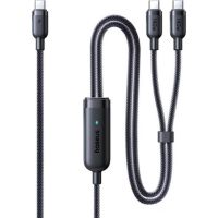cable usb-c baseus flash 4 2-en-1 140w 15m negro