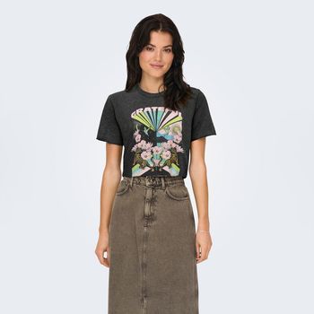 Only Camiseta Negra 15215721-BLACK