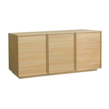 Aparador Efecto Madera 3 Puertas, 160cm, Natural