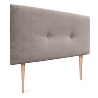 dhome cabecero de pana liso con botones 105x105 con patas camas 105 - marron