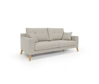 danish sofa moderno de tela suave e impermeable 166 cm crema