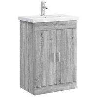 juego de muebles de bano sonoma gris 61 x 40 x 845 cm vidaxl