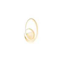 diva - aplique oro cepillado 20w luz calida 3000k ip20 - aplique led de diseno moderno - led integrado 37x29