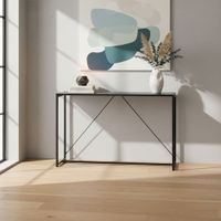 consola de metal 120cm negro