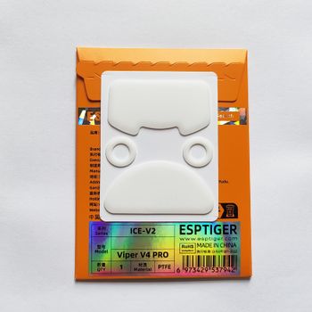 Nuevas Patas de Ratón Esports Tiger Gaming ICE para Razer Viper V4 Pro, Patas de Ratón de PTFE con Bordes Curvos 2.5D