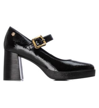 Carmela para mujer. 16253503-NEGRO Zapatos de piel 162535 negro (39), 5 a 8cm, Hebilla, Casual