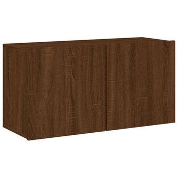 Mueble Para Tv De Pared Roble Marrón 80x30x41 Cm Vidaxl