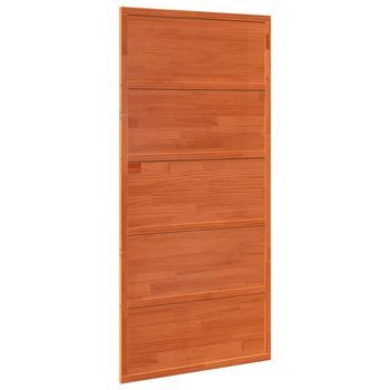 Puerta Corrediza Marrón Cera Madera De Pino Maciza Vidaxl