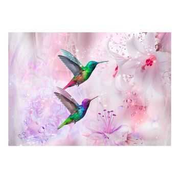 Papel Pintado 3d - Colourful Hummingbirds (purple) (250x175 Cm)