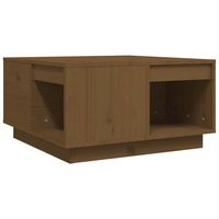 mesa de centro madera maciza de pino marron miel 60x61x325 cm vidaxl