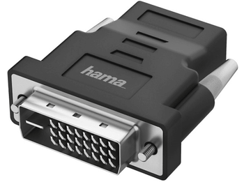 Adaptador - Hama 00200338, UHD 4K, De DVI a HDMI, Negro