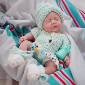 Muñeca de silicona realista de 7 pulgadas, tamaño prematuro, cuerpo completo, reborn, juguete antiestrés, regalo sorpresa para coleccionistas y alivio del estrés