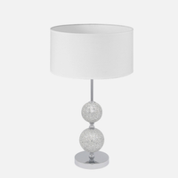 fabrilamp sobremesa salaria 1xe27 cromo pantalla blanca 35d