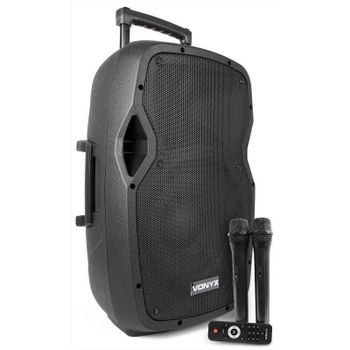 Altavoz portátil Vonyx AP1200PA 600W Bluetooth 2 micrófonos UHF USB SD