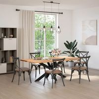 pata de mesarpierna de mesa comedor forma arana negra 150x78x72-73 cm acero