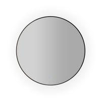 espejo redondo led negro 6500k regulable ip44 touch o80 cm