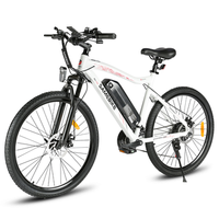 bicicleta electrica urbana samebike sy26-ii 250 w 13 ah shimano de 21 velocidades blanca