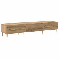 mueble de tv  mueble de salon  gabinete de tv con cajon roble artesanal 150 x 36 x 30 cm