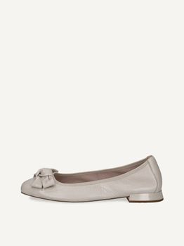 CAPRICE Ballerina, white, made of Leather with Trapeze heel, Size 40