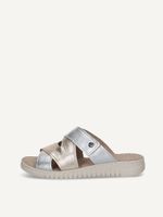 caprice mule metallic made of leather without heel size 37