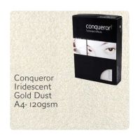 conqueror concepteffects watermarked iridescent gold dust paper a4 120gsm pack of 50
