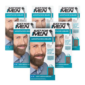 Just For Men Brush In Light Med Brown 6 Pack