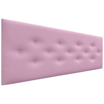 Dhome Cabecero De Polipiel Con 3 Hileras Intercaladas De Botones Cabezal Tapizado Cama Lujo (rosa, 150cm)