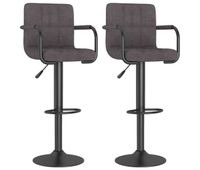 vidaxl taburetes de cocina 2 unidades tela gris taupe