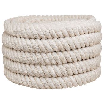 Cuerda De Yute 40 Mm Blanco 100% Yute Tossa Vidaxl