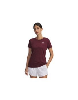 Camiseta de Fitness Under Armour Tech Ssc- Twist Mujer Maroon