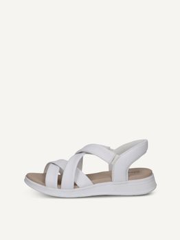 CAPRICE Sandal, white, made of Leather without heel, Size 36
