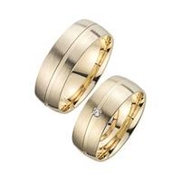 alianzas oro amarillo con diamante ancho 7 mm