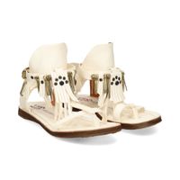 as98 sandalias planas mujer - blanco talla 40