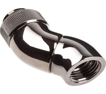 EK-AF Double Angled Fitting Adapter - Black Nickel, Black