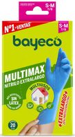 bayeco guantes nitrilo multimax extralargo talla sm 20 uds