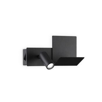 Lámpara de pared negra L 190 x H 130 x P min 75 - max 105 mm