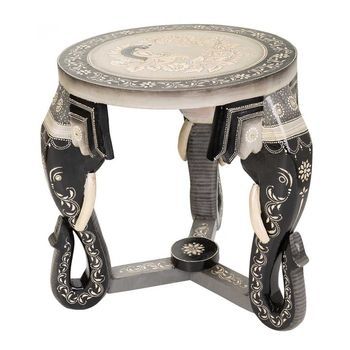Mesa De Centro De Madera Pintado Artesanal